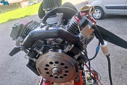 Motor Briggs& Stratton mit Riemenuntersetzung Der Motor ist total revidiert. Neue Pleuel,